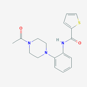 molecular formula C17H19N3O2S B277867 N-[2-(4-acetylpiperazin-1-yl)phenyl]thiophene-2-carboxamide 