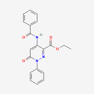 molecular formula C20H17N3O4 B2778672 Ethyl 4-benzamido-6-oxo-1-phenyl-1,6-dihydropyridazine-3-carboxylate CAS No. 941915-45-3