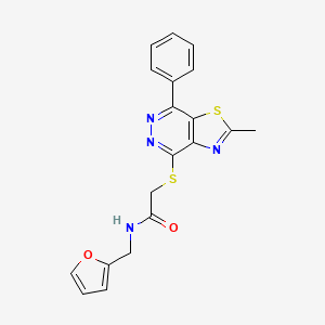 N-(furan-2-ylmethyl)-2-((2-methyl-7-phenylthiazolo[4,5-d]pyridazin-4-yl)thio)acetamide