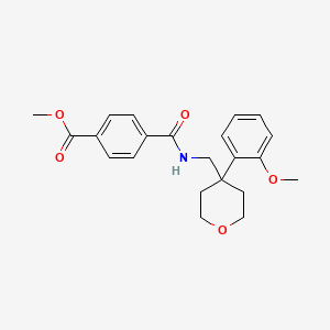 molecular formula C22H25NO5 B2778685 methyl 4-({[4-(2-methoxyphenyl)oxan-4-yl]methyl}carbamoyl)benzoate CAS No. 1207009-33-3