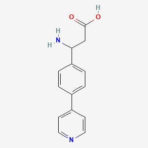 molecular formula C14H14N2O2 B2778687 B-amino-4-(4-pyridinyl)-benzenepropanoic acid CAS No. 887594-41-4