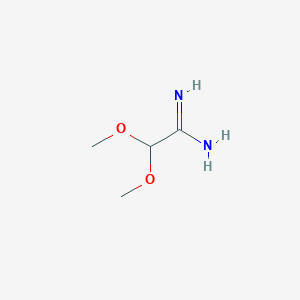 molecular formula C4H10N2O2 B2778688 2,2-Dimethoxyethanimidamide CAS No. 1378816-39-7