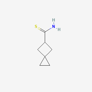 molecular formula C7H11NS B2778690 Spiro[2.3]hexane-5-carbothioamide CAS No. 2137691-11-1