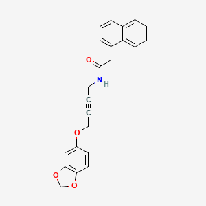 molecular formula C23H19NO4 B2778722 N-(4-(benzo[d][1,3]dioxol-5-yloxy)but-2-yn-1-yl)-2-(naphthalen-1-yl)acetamide CAS No. 1428364-76-4