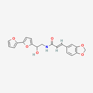 molecular formula C20H17NO6 B2778733 (2E)-3-(2H-1,3-benzodioxol-5-yl)-N-(2-{[2,2'-bifuran]-5-yl}-2-hydroxyethyl)prop-2-enamide CAS No. 2321343-49-9