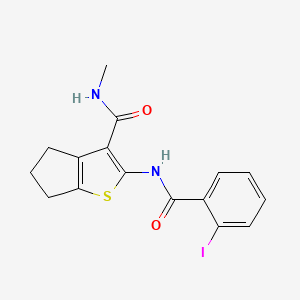 molecular formula C16H15IN2O2S B2778735 2-(2-iodobenzamido)-N-methyl-4H,5H,6H-cyclopenta[b]thiophene-3-carboxamide CAS No. 893099-79-1