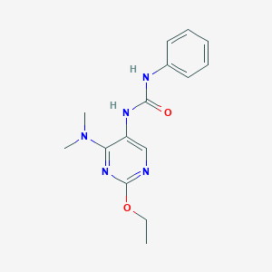 B2778740 1-(4-(Dimethylamino)-2-ethoxypyrimidin-5-yl)-3-phenylurea CAS No. 1795296-82-0