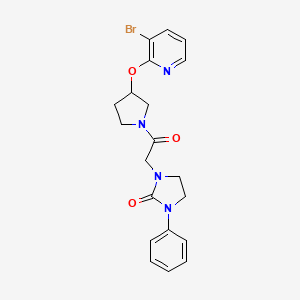 1-(2-(3-((3-Bromopyridin-2-yl)oxy)pyrrolidin-1-yl)-2-oxoethyl)-3-phenylimidazolidin-2-one