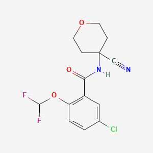 5-chloro-N-(4-cyanooxan-4-yl)-2-(difluoromethoxy)benzamide