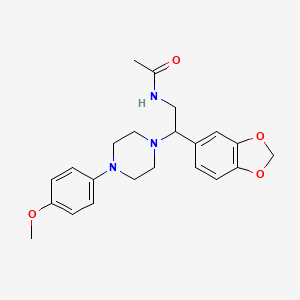 N-(2-(benzo[d][1,3]dioxol-5-yl)-2-(4-(4-methoxyphenyl)piperazin-1-yl)ethyl)acetamide