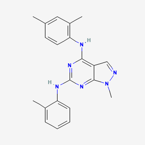 molecular formula C21H22N6 B2778799 N4-(2,4-dimethylphenyl)-1-methyl-N6-(2-methylphenyl)-1H-pyrazolo[3,4-d]pyrimidine-4,6-diamine CAS No. 896001-78-8