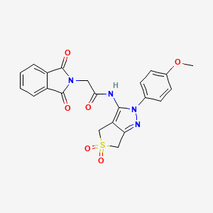 2-(1,3-dioxoisoindolin-2-yl)-N-(2-(4-methoxyphenyl)-5,5-dioxido-4,6-dihydro-2H-thieno[3,4-c]pyrazol-3-yl)acetamide