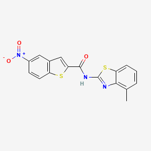 N-(4-methyl-1,3-benzothiazol-2-yl)-5-nitro-1-benzothiophene-2-carboxamide