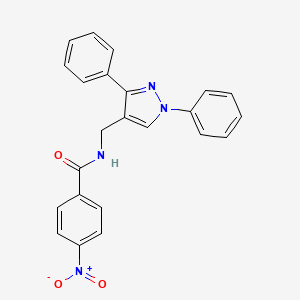 molecular formula C23H18N4O3 B2778806 N-[(1,3-diphenyl-1H-pyrazol-4-yl)methyl]-4-nitrobenzamide CAS No. 957489-36-0
