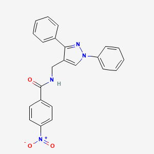 N-[(1,3-diphenyl-1H-pyrazol-4-yl)methyl]-4-nitrobenzamide