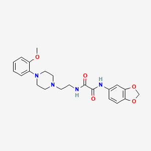 molecular formula C22H26N4O5 B2778810 N-(2H-1,3-benzodioxol-5-yl)-N'-{2-[4-(2-methoxyphenyl)piperazin-1-yl]ethyl}ethanediamide CAS No. 1049575-31-6