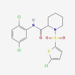 1-((5-chlorothiophen-2-yl)sulfonyl)-N-(2,5-dichlorophenyl)piperidine-2-carboxamide