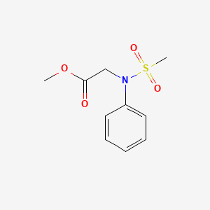 molecular formula C10H13NO4S B2778839 methyl N-(methylsulfonyl)-N-phenylglycinate CAS No. 412939-60-7