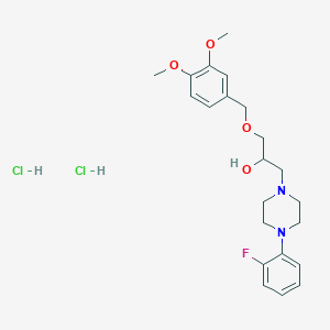 1-[(3,4-dimethoxyphenyl)methoxy]-3-[4-(2-fluorophenyl)piperazin-1-yl]propan-2-ol Dihydrochloride