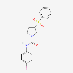 N-(4-fluorophenyl)-3-(phenylsulfonyl)pyrrolidine-1-carboxamide