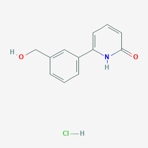 molecular formula C12H12ClNO2 B2778872 6-[3-(Hydroxymethyl)phenyl]-1H-pyridin-2-one;hydrochloride CAS No. 2260937-91-3