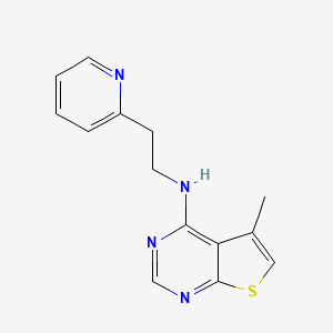 5-methyl-N-[2-(2-pyridinyl)ethyl]thieno[2,3-d]pyrimidin-4-amine