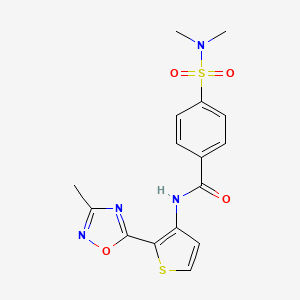 4-(N,N-dimethylsulfamoyl)-N-(2-(3-methyl-1,2,4-oxadiazol-5-yl)thiophen-3-yl)benzamide