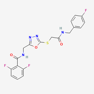 2,6-difluoro-N-[[5-[2-[(4-fluorophenyl)methylamino]-2-oxoethyl]sulfanyl-1,3,4-oxadiazol-2-yl]methyl]benzamide