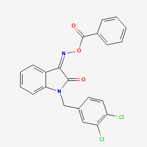 [(Z)-[1-[(3,4-dichlorophenyl)methyl]-2-oxoindol-3-ylidene]amino] benzoate
