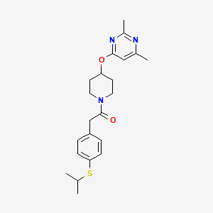 1-(4-((2,6-Dimethylpyrimidin-4-yl)oxy)piperidin-1-yl)-2-(4-(isopropylthio)phenyl)ethanone