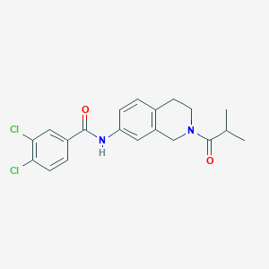 3,4-dichloro-N-(2-isobutyryl-1,2,3,4-tetrahydroisoquinolin-7-yl)benzamide