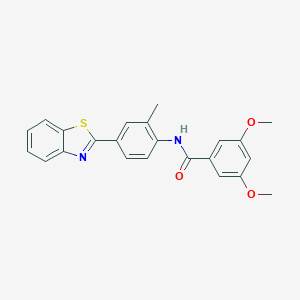 molecular formula C23H20N2O3S B277892 N-[4-(1,3-benzothiazol-2-yl)-2-methylphenyl]-3,5-dimethoxybenzamide 