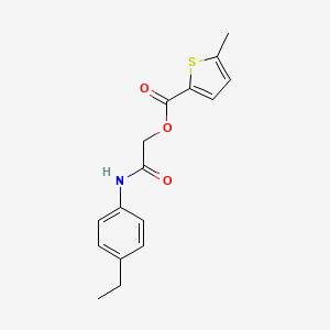 molecular formula C16H17NO3S B2778968 [2-(4-Ethylanilino)-2-oxoethyl] 5-methylthiophene-2-carboxylate CAS No. 387860-04-0