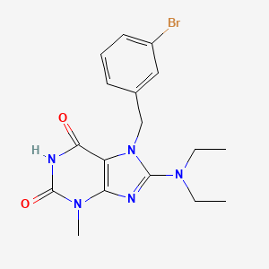 7-(3-bromobenzyl)-8-(diethylamino)-3-methyl-1H-purine-2,6(3H,7H)-dione