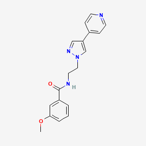 3-methoxy-N-{2-[4-(pyridin-4-yl)-1H-pyrazol-1-yl]ethyl}benzamide