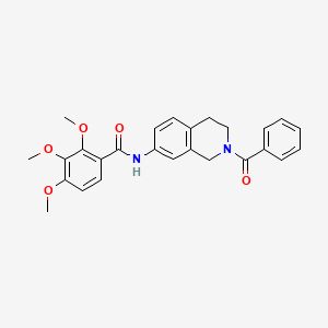 molecular formula C26H26N2O5 B2779036 N-(2-benzoyl-1,2,3,4-tetrahydroisoquinolin-7-yl)-2,3,4-trimethoxybenzamide CAS No. 955671-65-5
