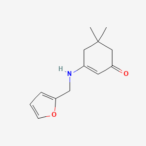 molecular formula C13H17NO2 B2779044 3-[(2-Furylmethyl)amino]-5,5-dimethylcyclohex-2-en-1-one CAS No. 325853-48-3
