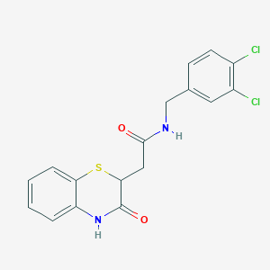 molecular formula C17H14Cl2N2O2S B2779046 N-(3,4-dichlorobenzyl)-2-(3-oxo-3,4-dihydro-2H-1,4-benzothiazin-2-yl)acetamide CAS No. 860611-62-7
