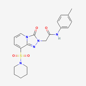 molecular formula C20H23N5O4S B2779051 N-(4-methylphenyl)-2-[3-oxo-8-(piperidin-1-ylsulfonyl)[1,2,4]triazolo[4,3-a]pyridin-2(3H)-yl]acetamide CAS No. 1779131-88-2