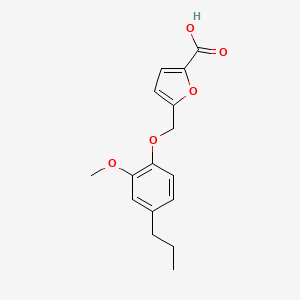 molecular formula C16H18O5 B2779091 5-(2-Methoxy-4-propylphenoxymethyl)furan-2-carboxylic acid 