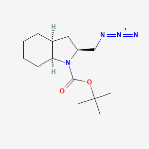 molecular formula C14H24N4O2 B2779097 Tert-butyl (2S,3aS,7aS)-2-(azidomethyl)-2,3,3a,4,5,6,7,7a-octahydroindole-1-carboxylate CAS No. 1637666-93-3