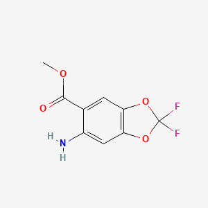 molecular formula C9H7F2NO4 B2779114 Methyl 6-amino-2,2-difluorobenzo[D][1,3]dioxole-5-carboxylate CAS No. 2149003-12-1