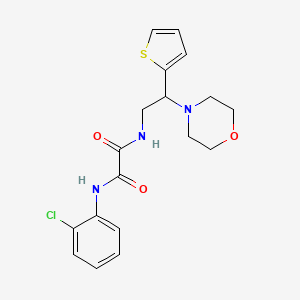 molecular formula C18H20ClN3O3S B2779146 N1-(2-chlorophenyl)-N2-(2-morpholino-2-(thiophen-2-yl)ethyl)oxalamide CAS No. 899747-44-5