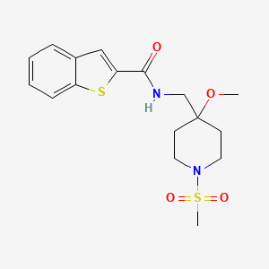 N-[(1-methanesulfonyl-4-methoxypiperidin-4-yl)methyl]-1-benzothiophene-2-carboxamide