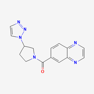 (3-(1H-1,2,3-triazol-1-yl)pyrrolidin-1-yl)(quinoxalin-6-yl)methanone