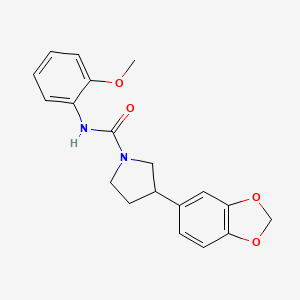 3-(benzo[d][1,3]dioxol-5-yl)-N-(2-methoxyphenyl)pyrrolidine-1-carboxamide