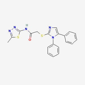 2-[(1,5-diphenyl-1H-imidazol-2-yl)sulfanyl]-N-(5-methyl-1,3,4-thiadiazol-2-yl)acetamide