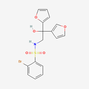 2-bromo-N-(2-(furan-2-yl)-2-(furan-3-yl)-2-hydroxyethyl)benzenesulfonamide