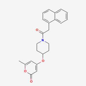 6-methyl-4-((1-(2-(naphthalen-1-yl)acetyl)piperidin-4-yl)oxy)-2H-pyran-2-one