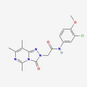 N-(3-chloro-4-methoxyphenyl)-2-(5,7,8-trimethyl-3-oxo-[1,2,4]triazolo[4,3-c]pyrimidin-2(3H)-yl)acetamide